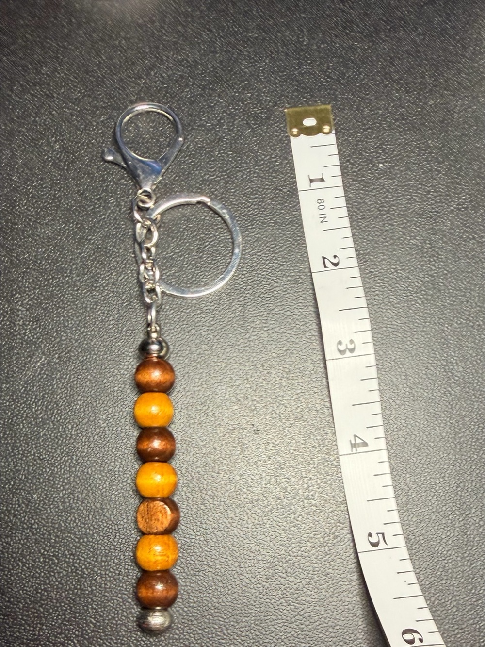 ✨Handmade✨Beaded Wooden Tassel Keychain